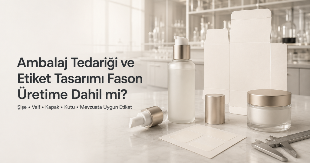 Ambalaj tedariği ve etiket tasarımı fason kozmetik üretimi süreçleri
