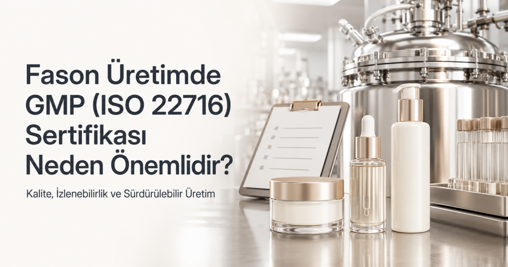 Fason üretimde GMP ISO 22716 sertifikası ve kozmetik üretim standartları